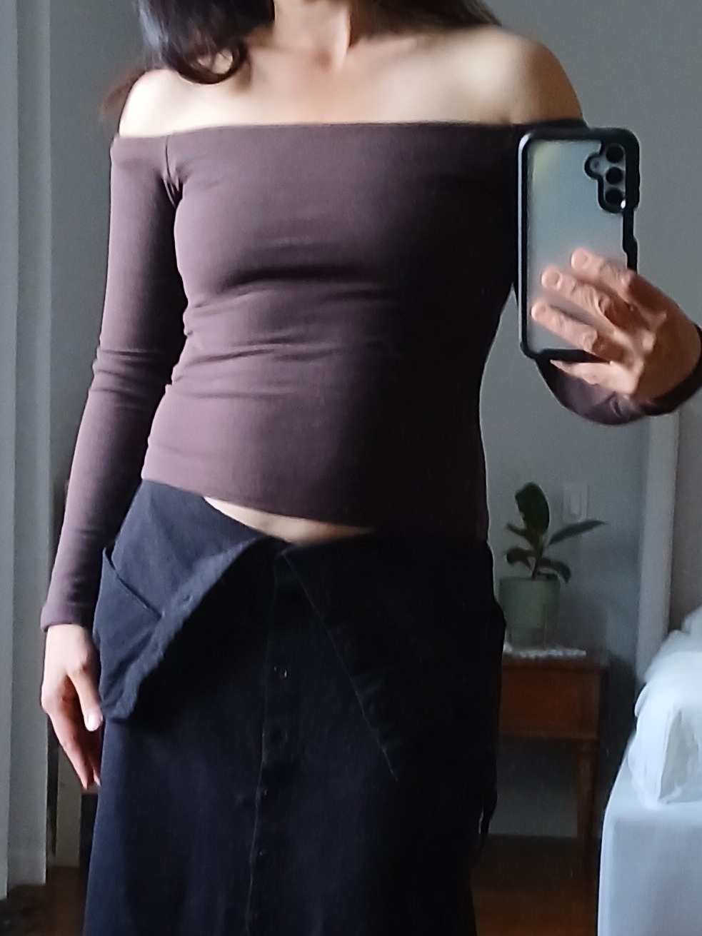 Abercrombie & Fitch Brown Bra-Free Tank Top
